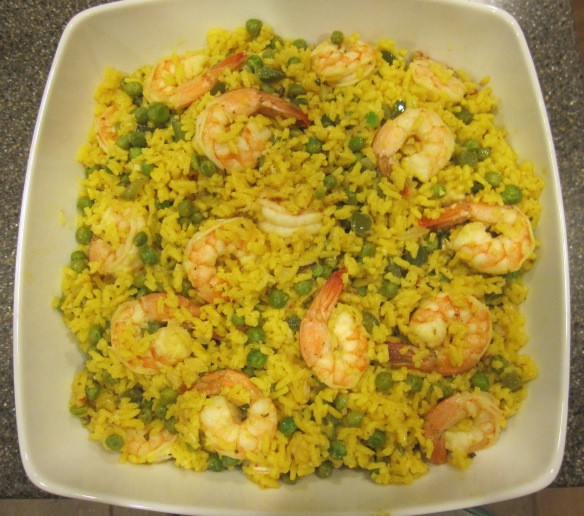 Shrimp with Lemon Saffron Rice | Pinky's Pantry